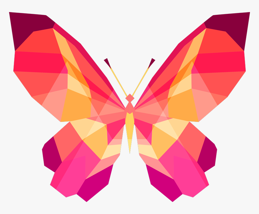 Geometric Butterfly Png, Transparent Png, Free Download