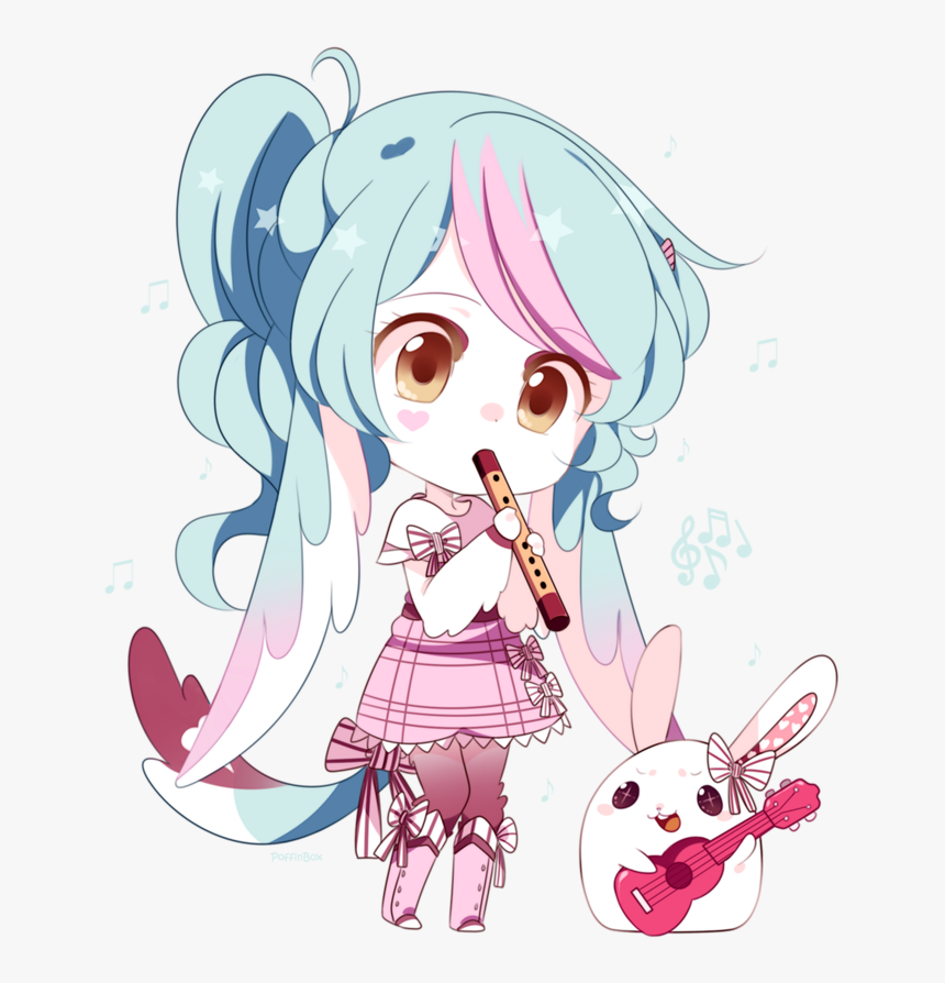 Drawn Flute Chibi - Anime Chibi Flute, HD Png Download, Free Download