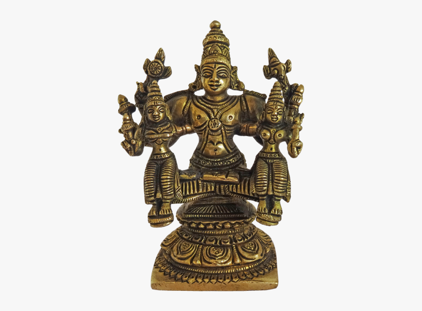 Brass Statue Lord Vishnu With Devi"s - Venkateswara, HD Png Download, Free Download