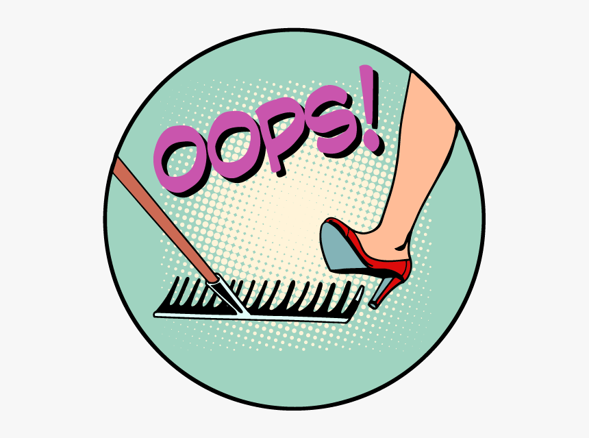 Illustration Of Female Leg Stepping On Rake With The - Don T Step On A Rake, HD Png Download, Free Download
