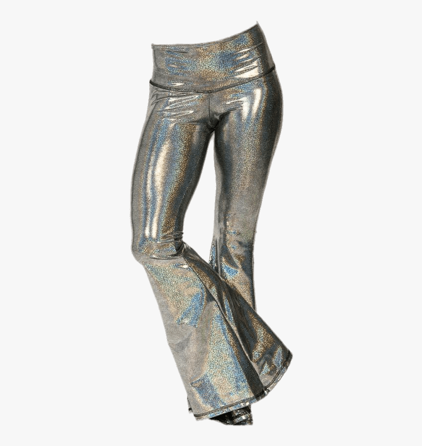 Silver Disco Bell Bottoms - Men Silver Bell Bottoms, HD Png Download, Free Download