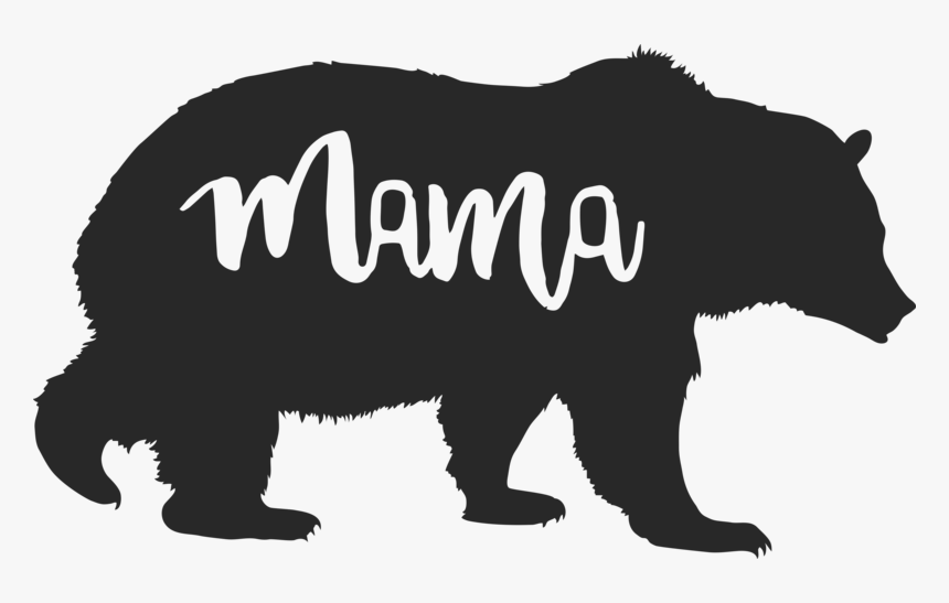 Mama Bear Clip Art , Png Download - Vector Grizzly Bear Silhouette, Transparent Png, Free Download