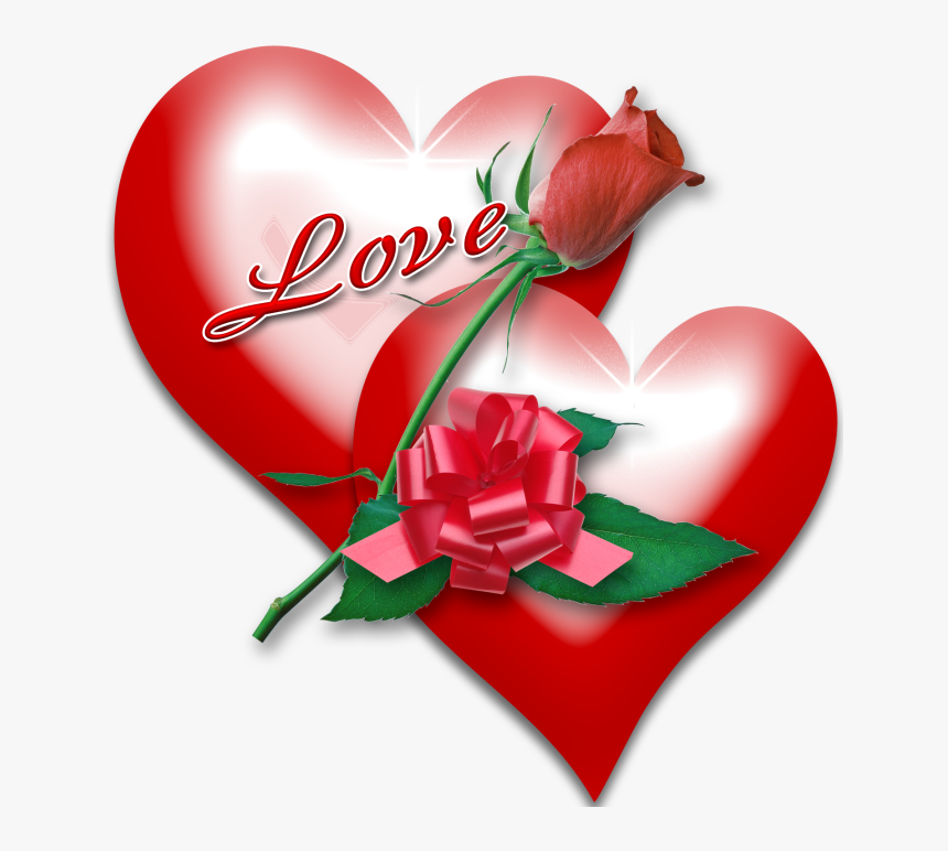 Amor Y Sentimientos Del - Valentines Heart With Roses, HD Png Download, Free Download