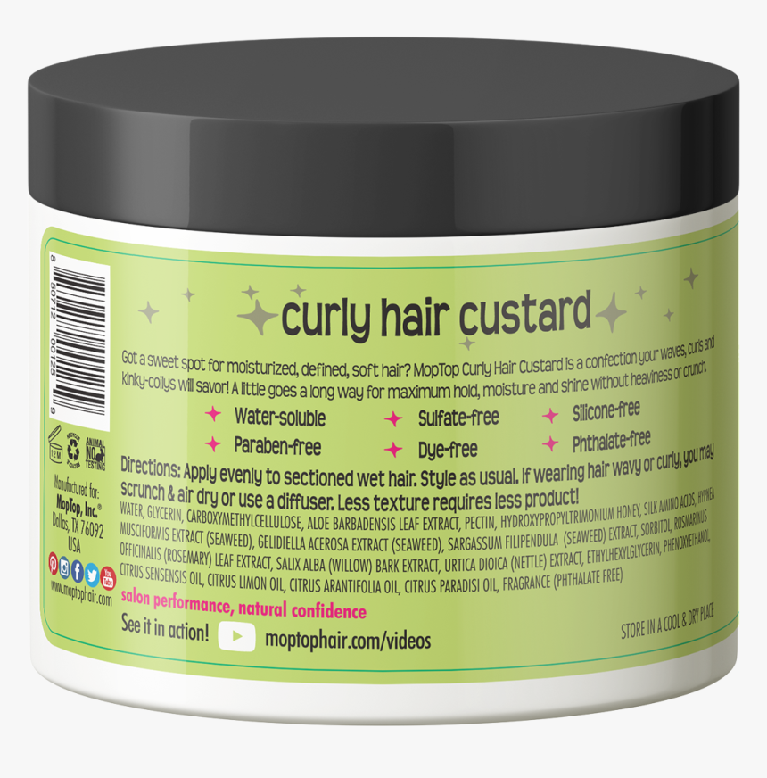 Moptop Curly Hair Custard Ingredients, HD Png Download, Free Download