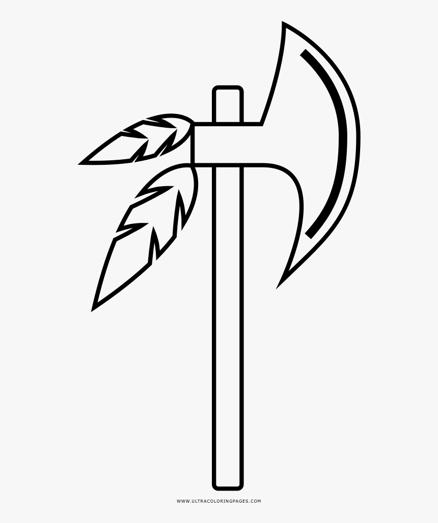 Tomahawk Coloring Page - Line Art, HD Png Download, Free Download