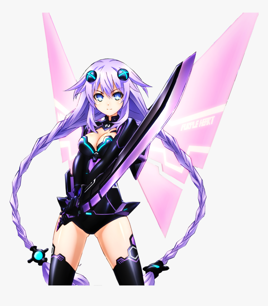 Purple Heart Render By Jessymoonn-d9vgcrl - Purple Heart Hyperdimension Neptunia Render, HD Png Download, Free Download