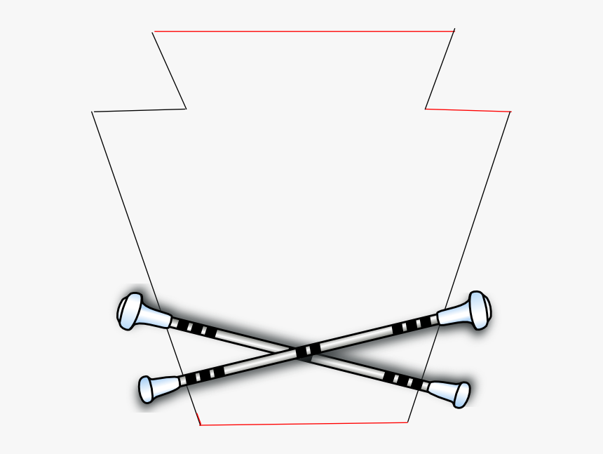 Crossed Batons Clipart, HD Png Download, Free Download