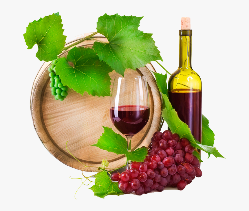 Wine Barrel With Grapes Png, Transparent Png, Free Download