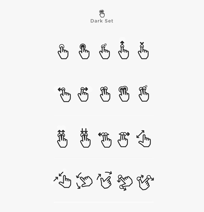 Flat Gesture Icons Pack Free Psd Eps, HD Png Download, Free Download