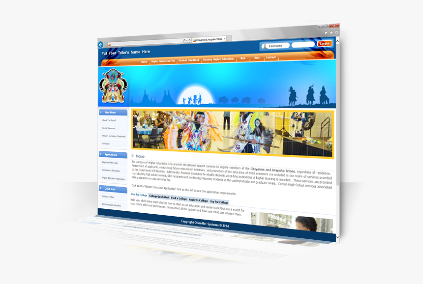 A Computer Displaying The Tribal Education Web Portal - Online Advertising, HD Png Download, Free Download