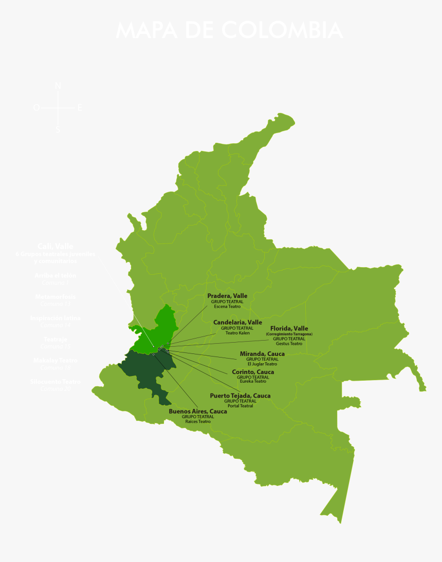 Map Of Colombia Silhouette, HD Png Download, Free Download