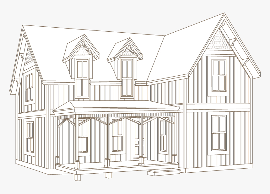 Folk Victorian House Style, HD Png Download, Free Download