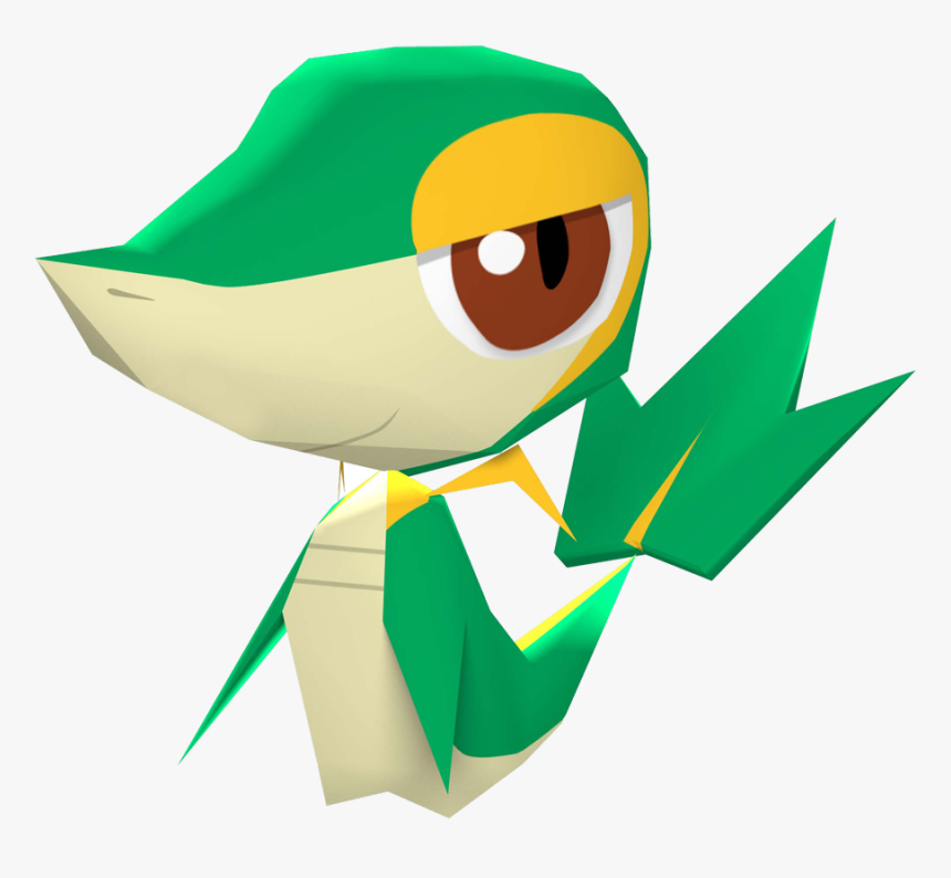 Snivy-pokémon Rumble Blast Model - Pokemon Characters Green And Yellow, HD Png Download, Free Download