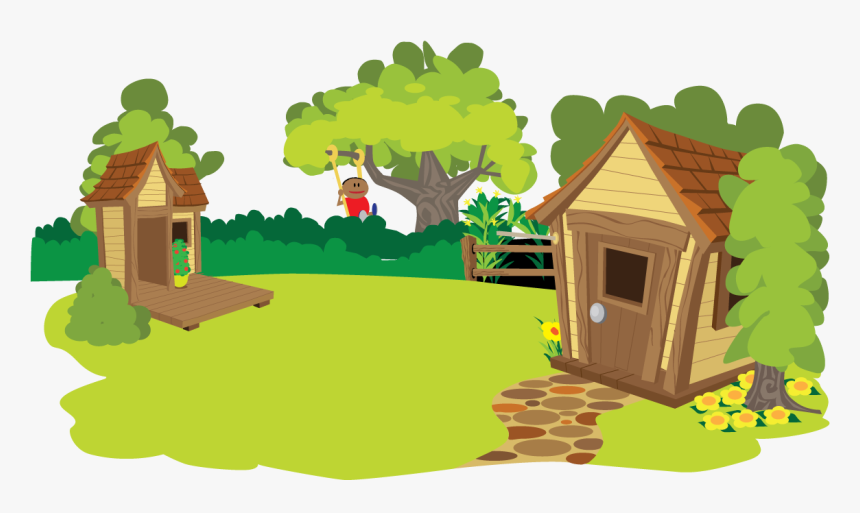 Kids Tree House Clipart Image Black And White Download - Kids Games Png, Transparent Png, Free Download