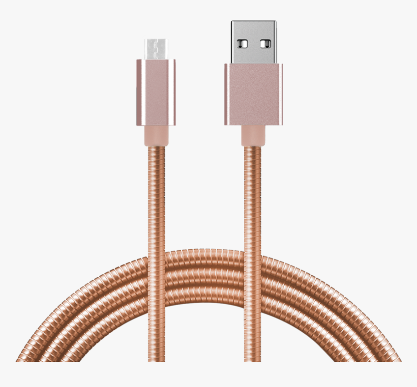 7937 Fuse Metal Micro Usbcable Pink - Metal Usb Cable, HD Png Download, Free Download