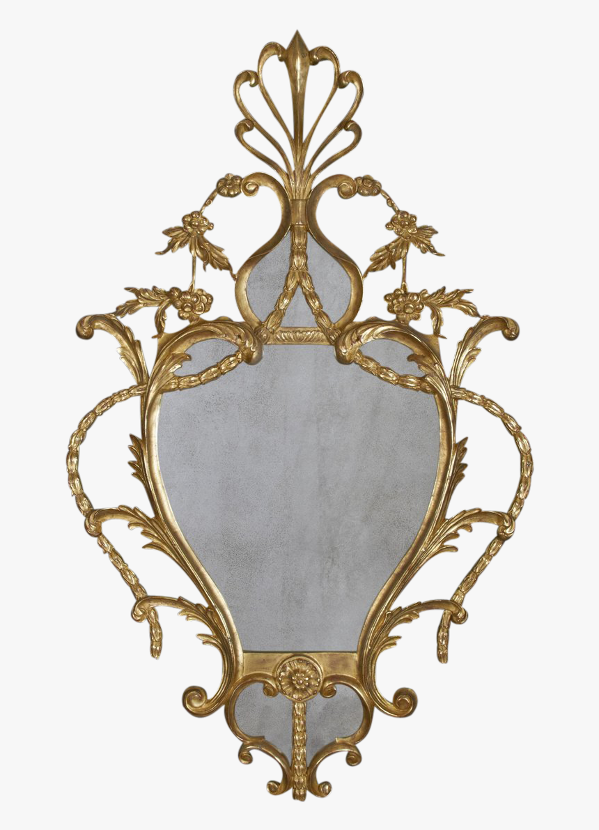 George Iii Style Gilt Wood Cartouche Mirror"
 Class= - Illustration, HD Png Download, Free Download