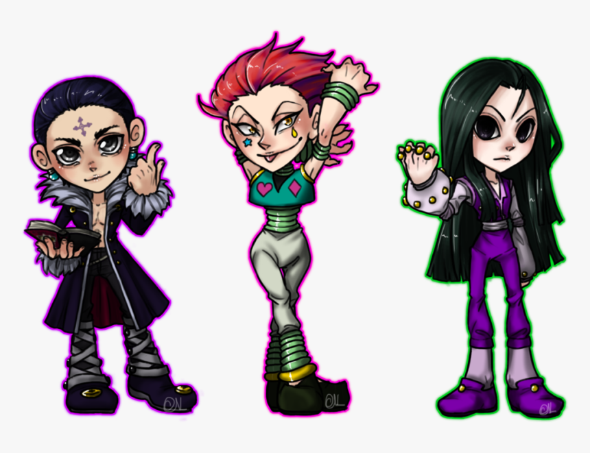 Chibi Group Sticker Of Chrollo, Hisoka, And Illumi - Cartoon, HD Png Download, Free Download