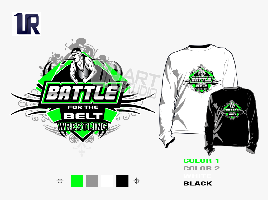 Wrestling Battle For The Belt Tshirt Vector Design - Tshirt Design 1 Color, HD Png Download, Free Download