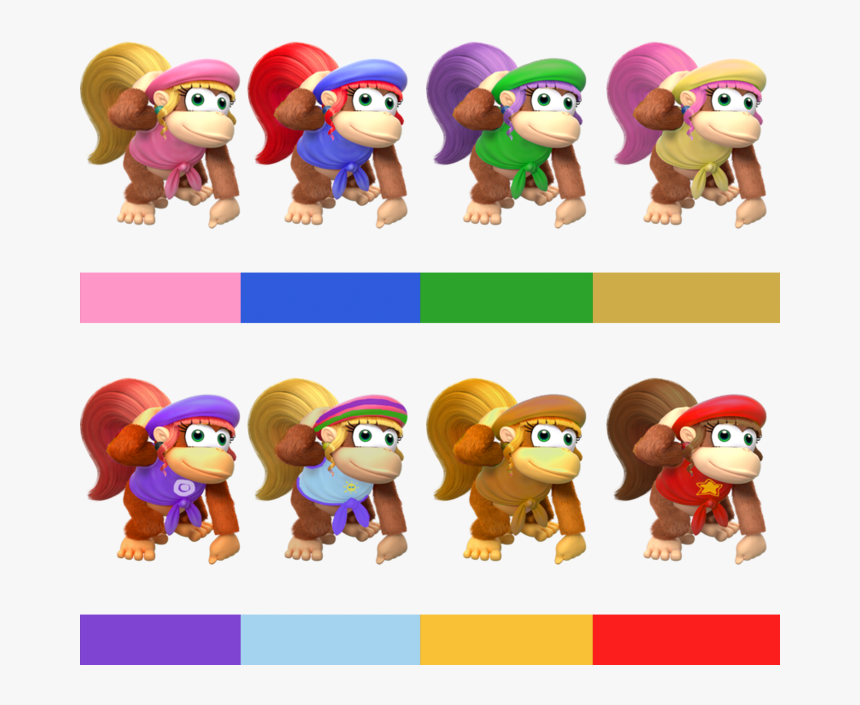 Dixie Kong Fantendo Nintendo Fanon Wiki - Dixie Kong Palette Swap, HD Png Download, Free Download