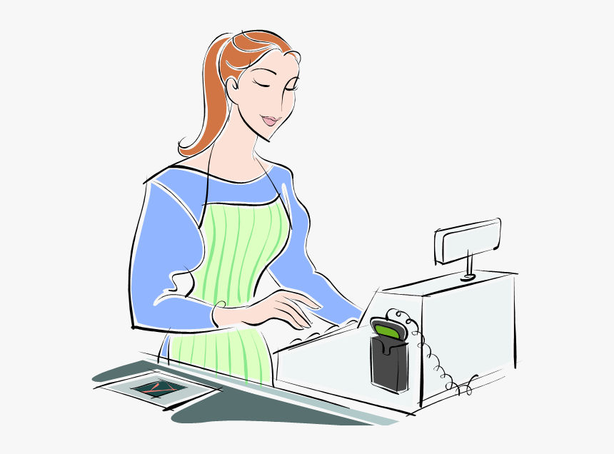 Cashier Clipart Wic - Cashier Cartoon Transparent, HD Png Download, Free Download