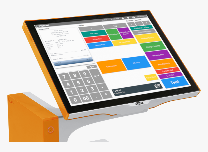 Complete Pos System With Cashier Touchscreen Menu - Mobile Device, HD Png Download, Free Download