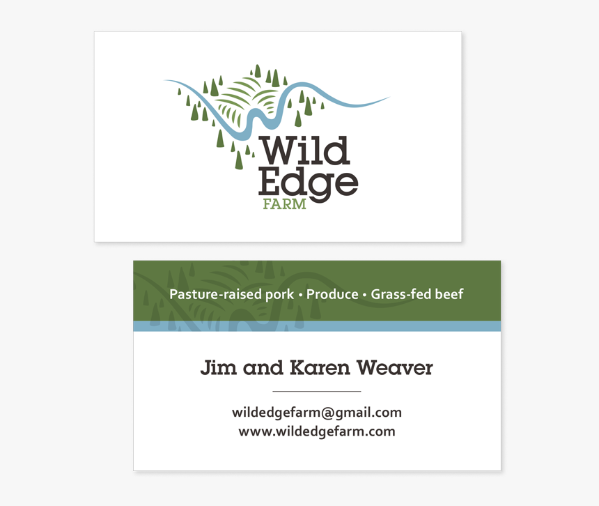 Wild Edge Farm Business Cards2 - Graphic Design, HD Png Download, Free Download