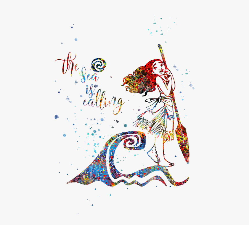 Moana Watercolor Painting, HD Png Download, Free Download