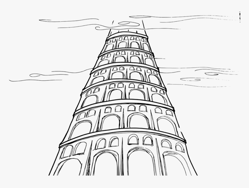 Tower Of Babel Drawing, HD Png Download, Free Download
