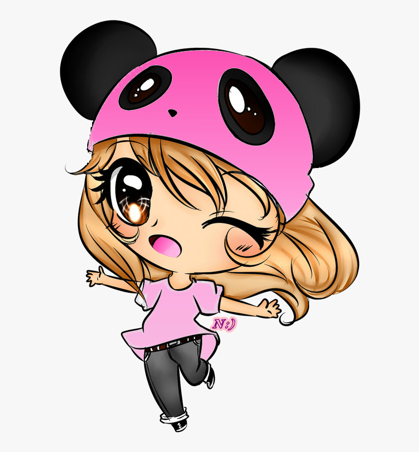 Panda Anime Girl Chibi, HD Png Download, Free Download