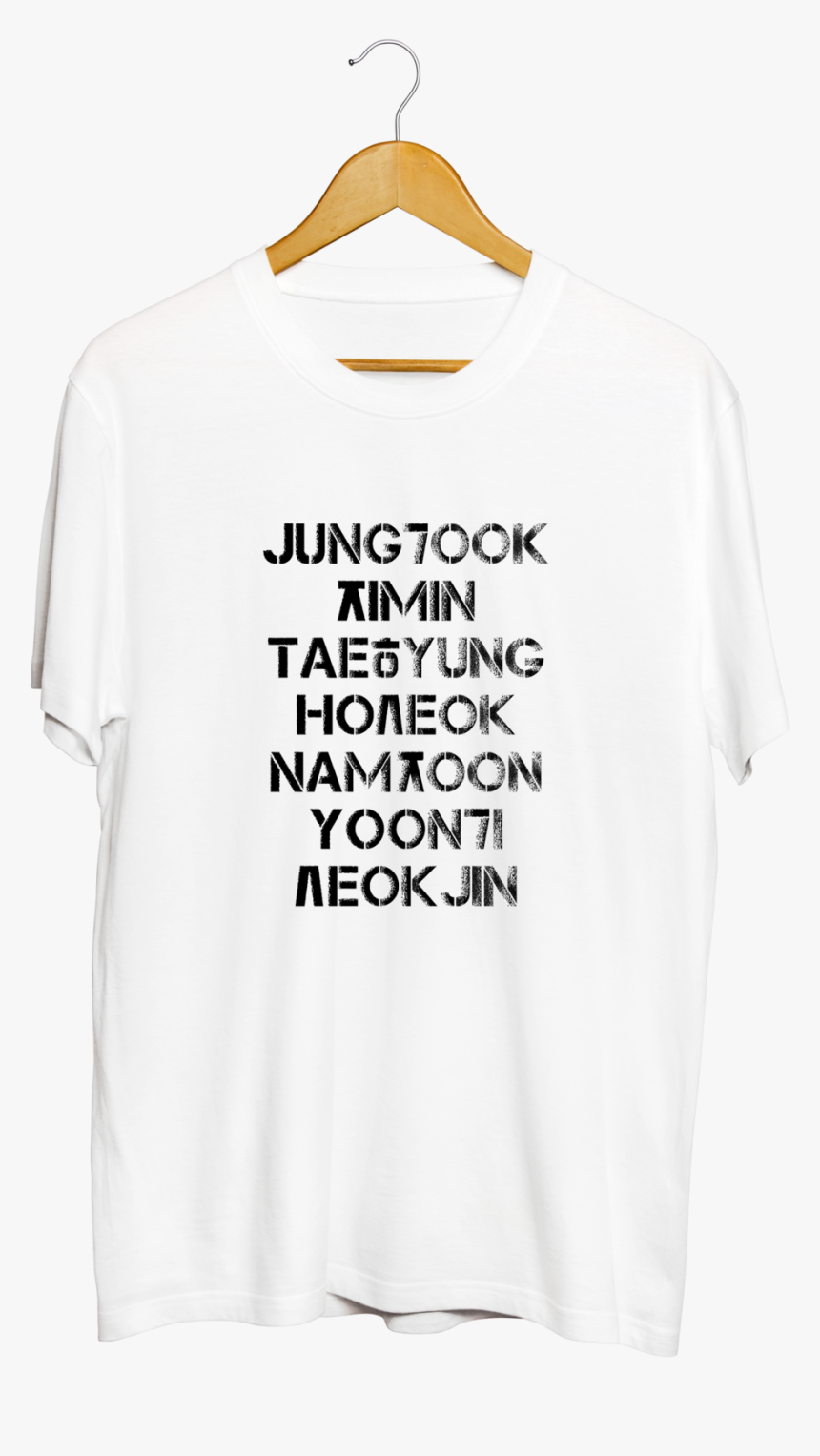 Bts Black Korean Typography White T-shirt - Tshirt Logo Design For Friendship, HD Png Download, Free Download