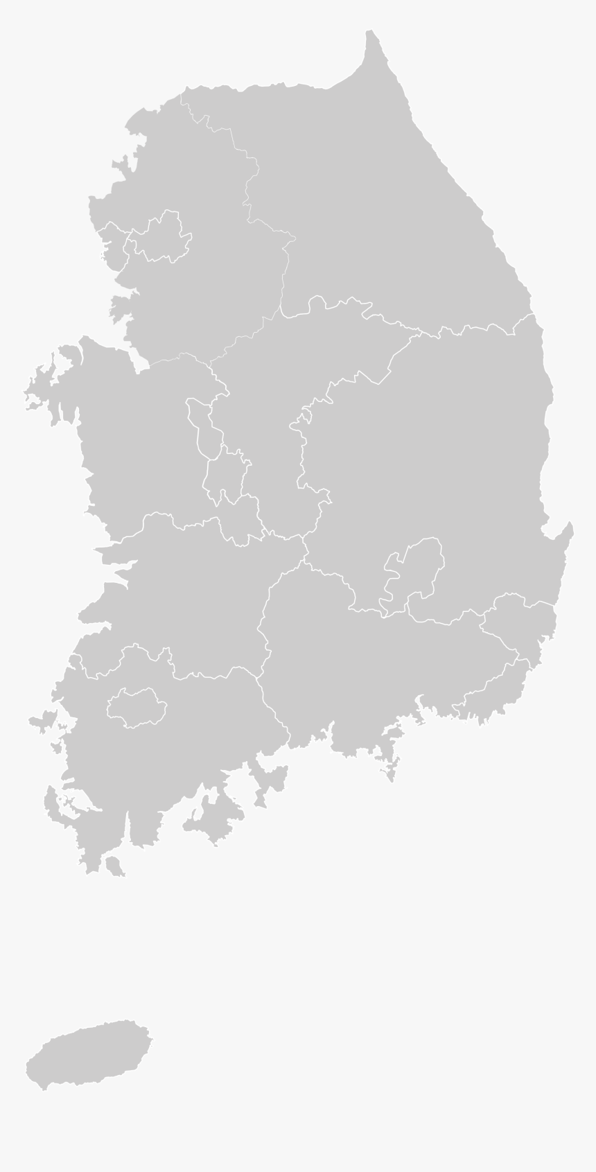 South Korea Map Outline Png - Blank South Korea Map, Transparent Png, Free Download