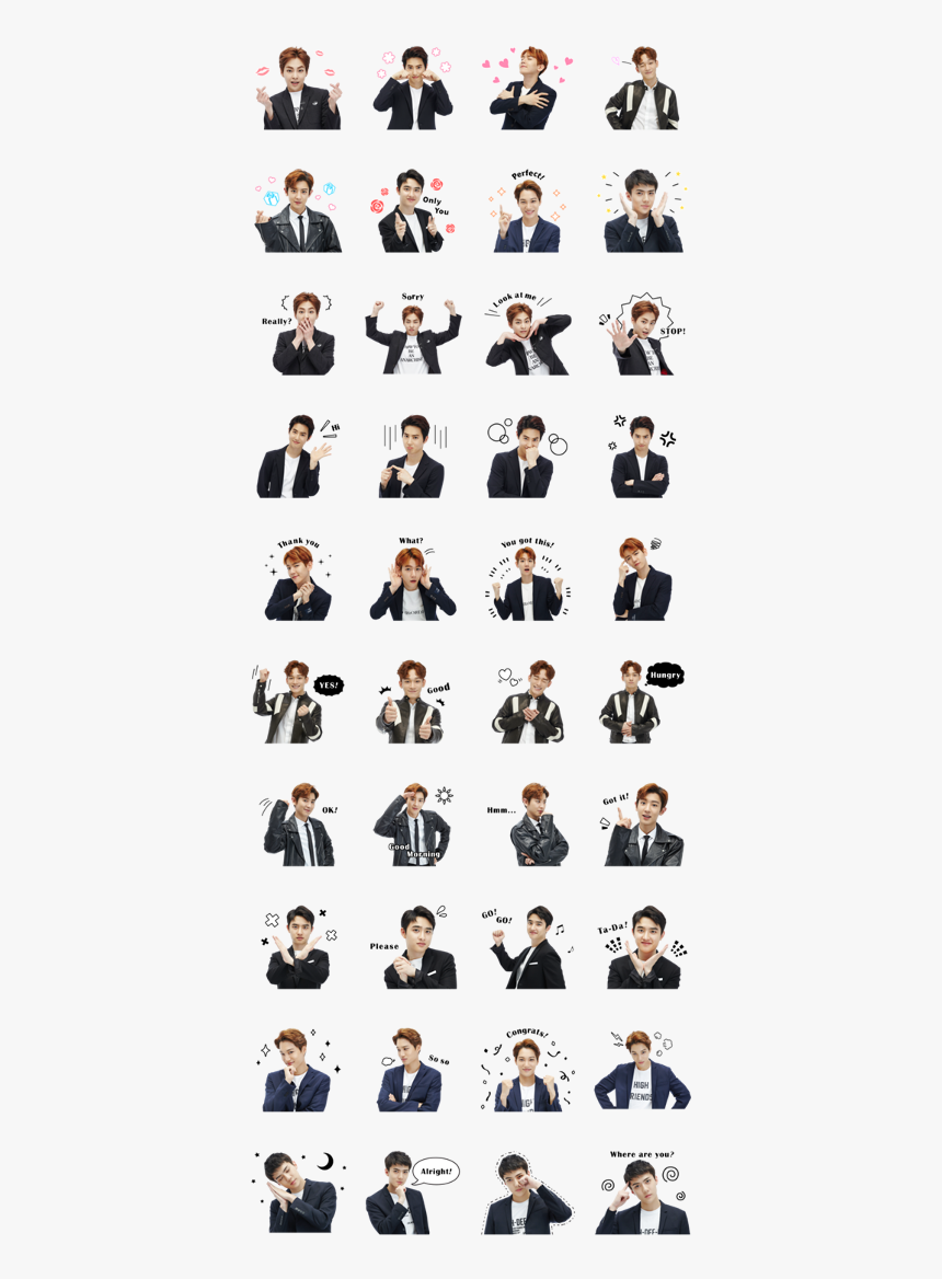 Exo Special 3 Line Sticker Gif & Png Pack - Sticker Line Exo Special 3, Transparent Png, Free Download