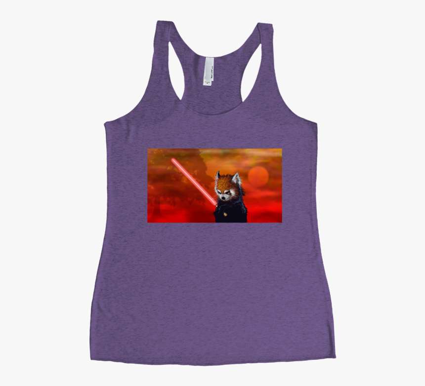 Red Panda, Black Shadow Racerback Tank Top - Sleeveless Shirt, HD Png Download, Free Download