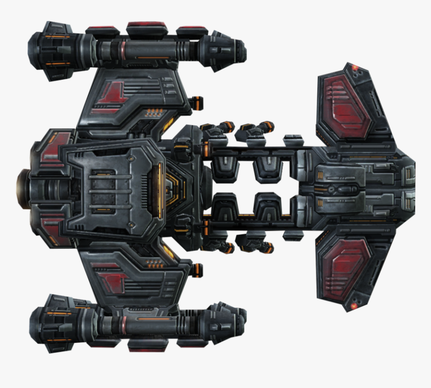 Starcraft Terran Battlecruiser By Voidwar Starcraft - Starcraft Battlecruiser Top View, HD Png Download, Free Download