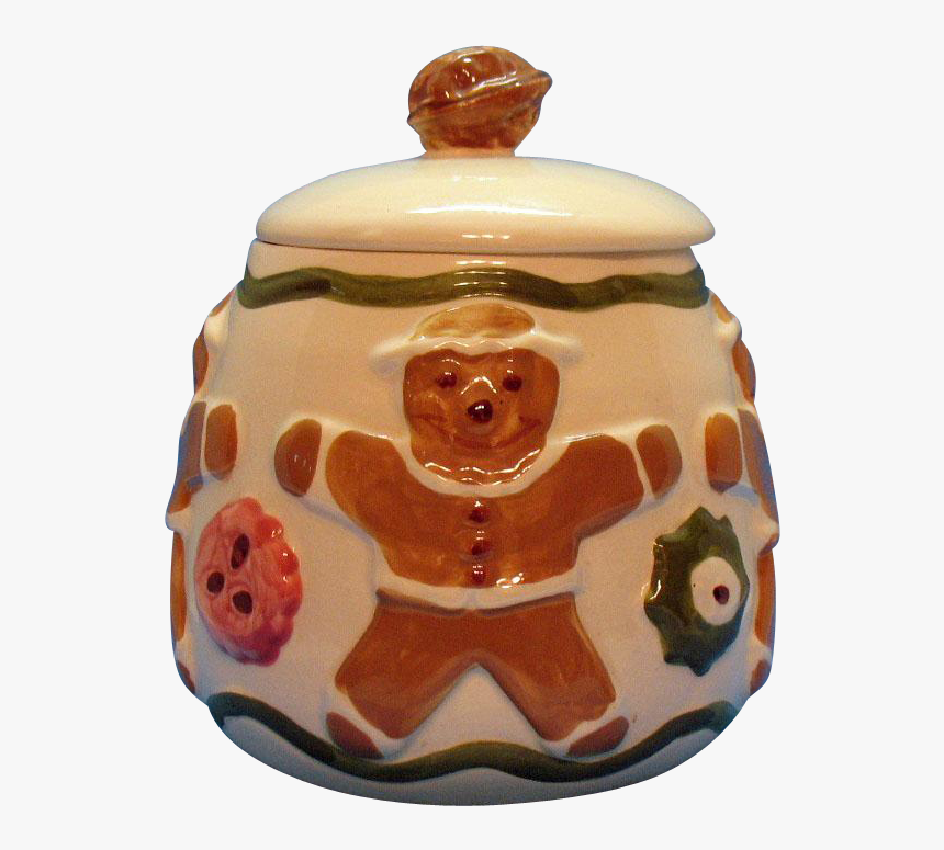 Cookie Jar Png - Antique Gingerbread Man Cookie Jar, Transparent Png, Free Download