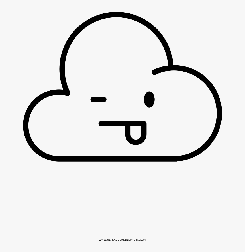 Cloud Coloring Page Dibujo Nubes Unicornio Para Colorear Hd Png Download Kindpng