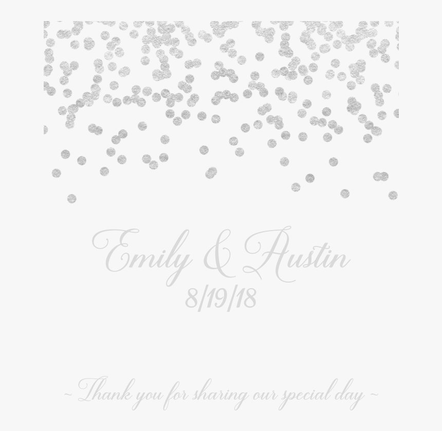 Many Kisses Are In The Jar Free Printable , Png Download - Silver Confetti Png Free Black Background, Transparent Png, Free Download