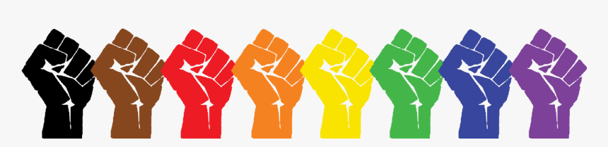 Images Of Raised Fists In A Rainbow Of Colors - Fist, HD Png Download, Free Download