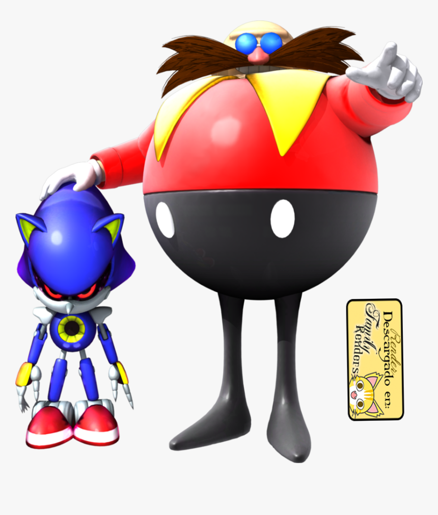 Png-doctor Robotnik & Metal Sonic - Eggman And Metal Sonic, Transparent Png, Free Download