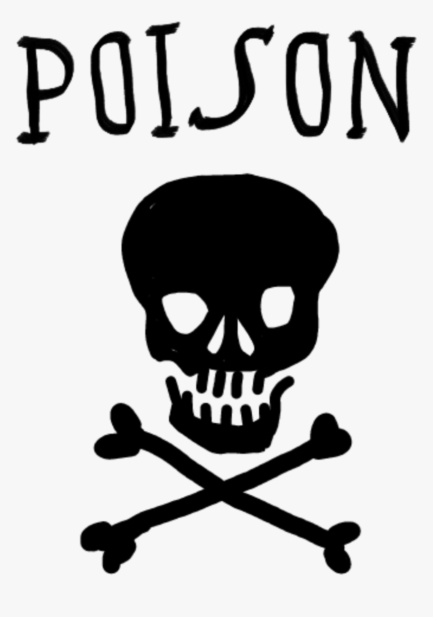 #poison #skull #warning #tattooart #logo - Skull, HD Png Download, Free Download