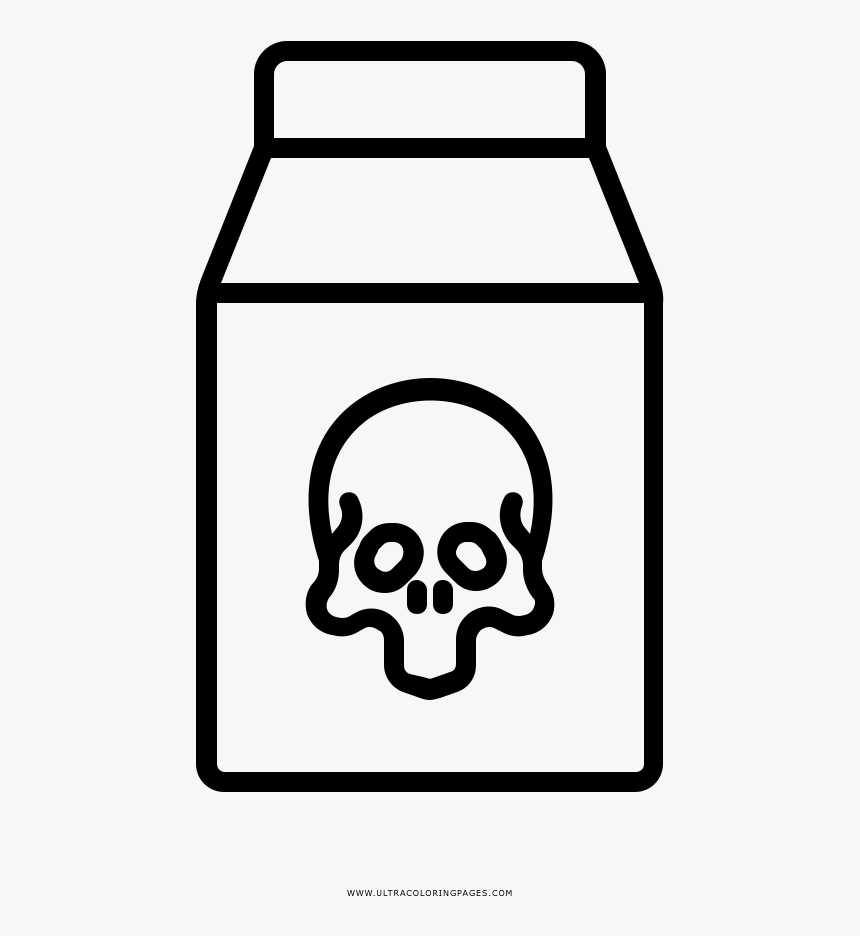 Poison Coloring Page - You Can T Cry Over Spilt Milk, HD Png Download, Free Download