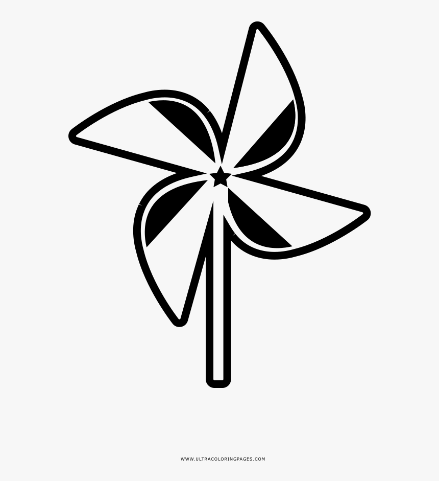 Pinwheel Coloring Page - Girandola Disegno Da Colorare, HD Png Download, Free Download