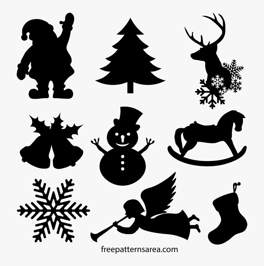 Silhouette Christmas Svg Free, HD Png Download, Free Download