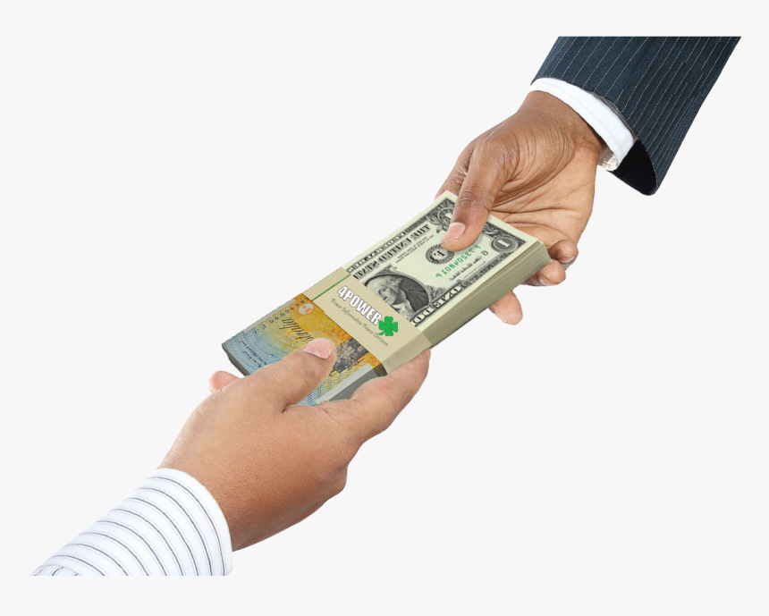 Secure Foreign Money Exchange Machine Designed To Operate - Hands Exchanging Money Png, Transparent Png, Free Download