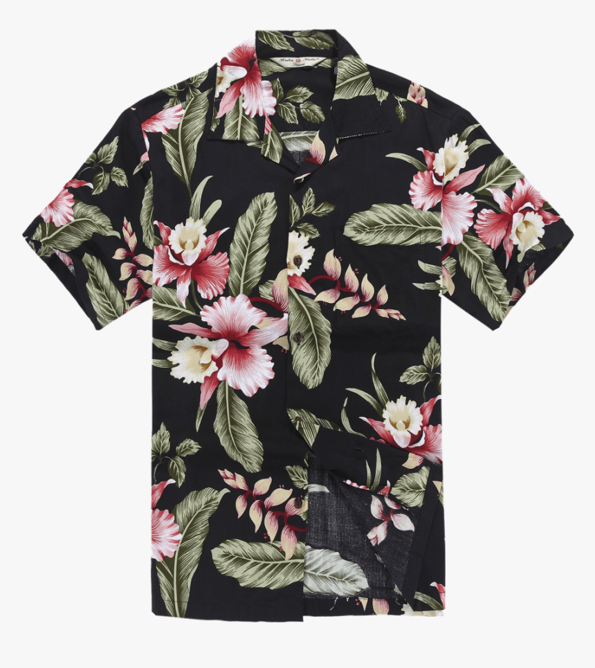 Black Hawaiian Shirt Mens , Png Download - Hawaiian Outfit For Couples, Transparent Png, Free Download