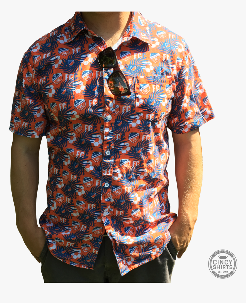 Fc Cincinnati Short Sleeve Hawaiian Button Down - Active Shirt, HD Png Download, Free Download