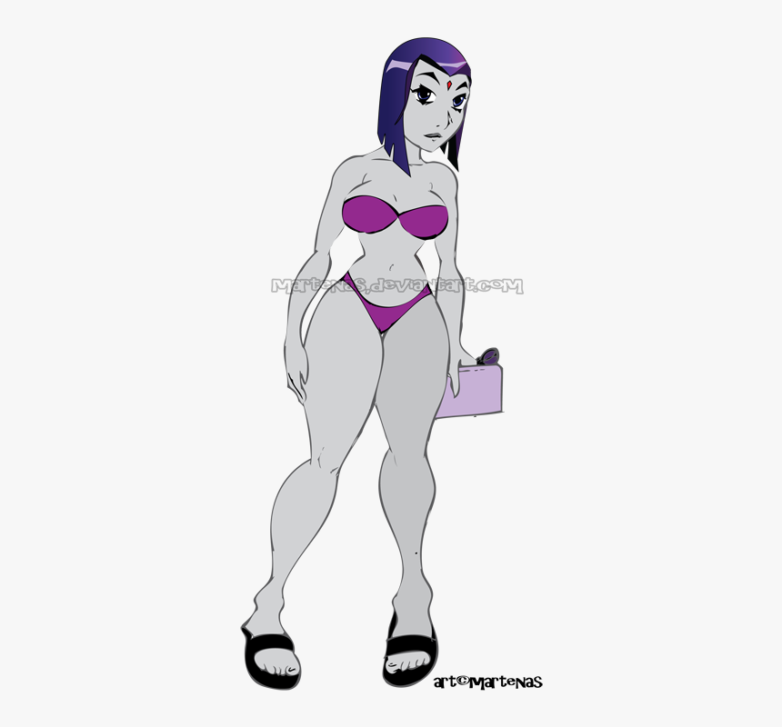 Raven In Bikini - Raven Bikin Teen Titans, HD Png Download, Free Download