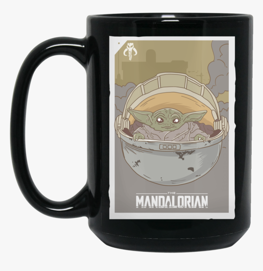 The Mandalorian Baby Yoda Star Wars Mug Shirt, Long - Mug, HD Png Download, Free Download