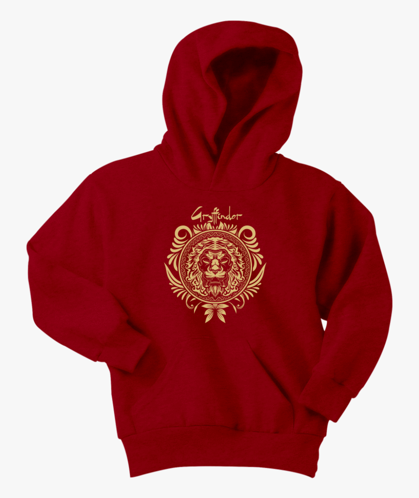 Harry Potter Vintage Gryffindor Badge Youth Hoodie - Maroon Gold Hoodie, HD Png Download, Free Download