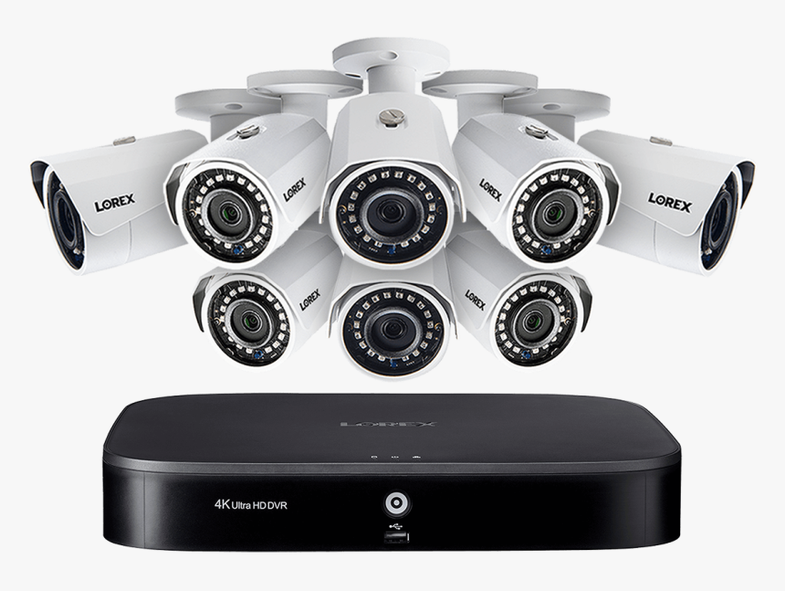 1080p Camera System With 8-channel 4k Dvr And Eight - Security Alarm, HD Png Download, Free Download